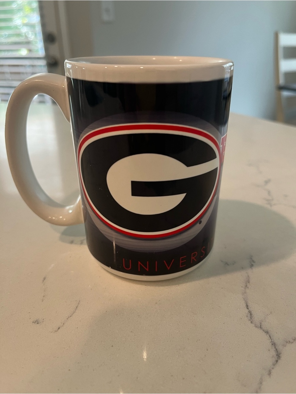 University of Georgia Black Ceramic Mug with Red Accent - Official G Logo